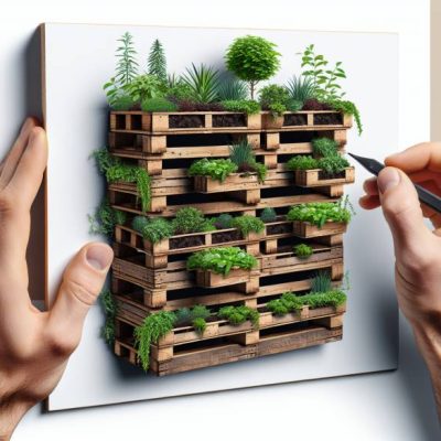 Éco-design : créez votre propre jardin vertical avec des palettes recyclées