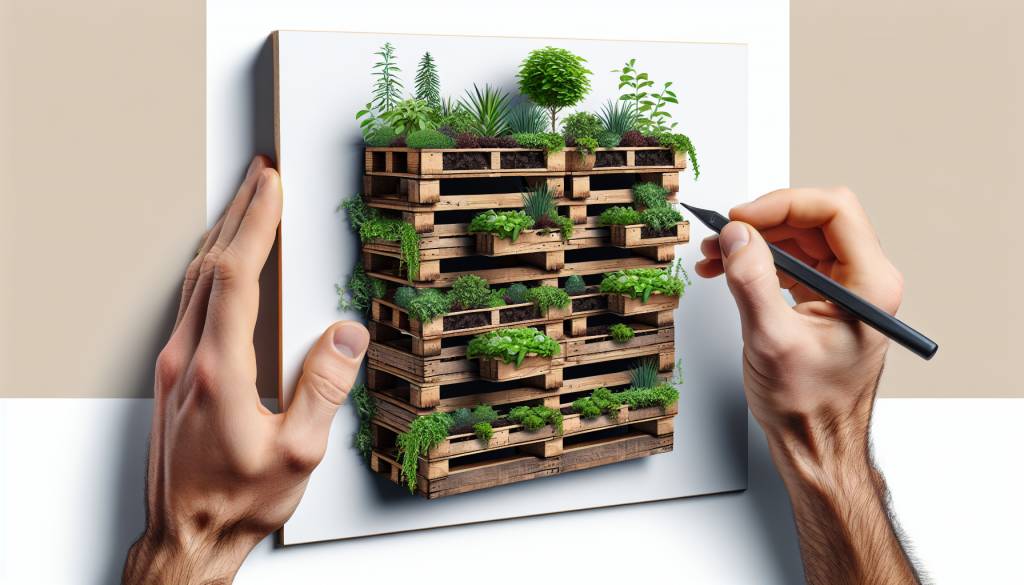 Éco-design : créez votre propre jardin vertical avec des palettes recyclées