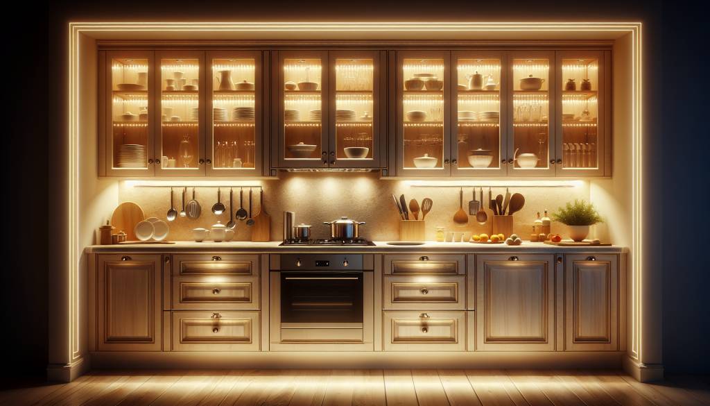 Lumière sur votre cuisine : comment installer un éclairage LED sous les armoires de cuisine