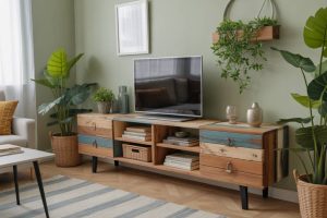 Créer une console d’entrée murale en bois recyclé pour un gain de place esthétique