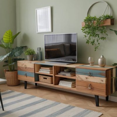 Créer une console d’entrée murale en bois recyclé pour un gain de place esthétique