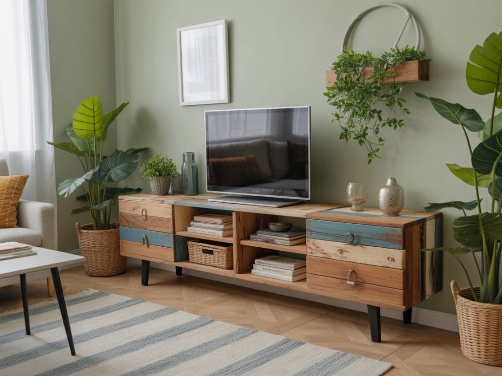 Créer une console d’entrée murale en bois recyclé pour un gain de place esthétique
