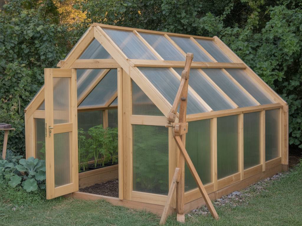 Construire une serre de jardin en bois et polycarbonate pour cultiver toute l’année