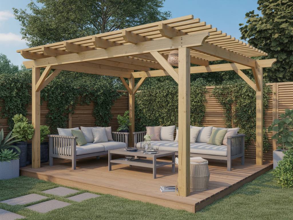 Construire une pergola en bois pour sublimer votre terrasse et créer un espace ombragé