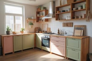 Fabriquer un îlot de cuisine en bois recyclé avec rangements intégrés