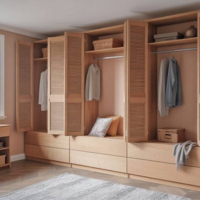 Fabriquer un dressing modulable en bois recyclé avec portes coulissantes